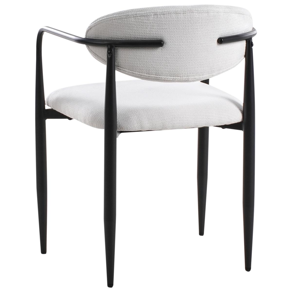 ESSZIMMERSTUHL 2er-Set Cremeweiß Tanevik - Schwarz/Weiß, Textil (54/73/51cm) - Beliani