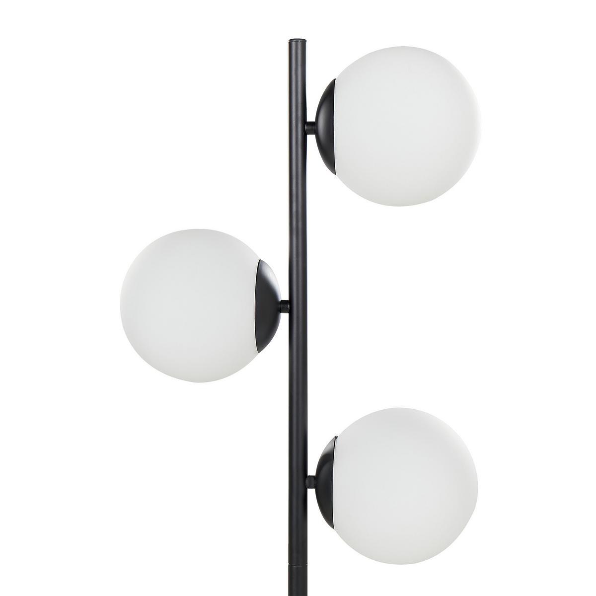 STEHLAMPE Schwarz 153 cm Wadi - Schwarz, Metall (35/35/153cm) - Beliani