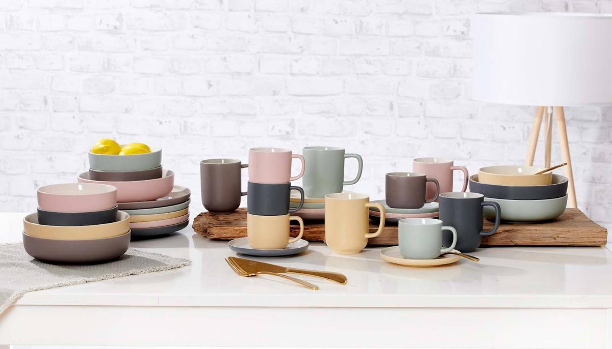 EIERTELLER Jasper rosa ø 12 cm 6er Set - Rosa, Keramik (12/2.5/12cm) - Ritzenhoff Breker