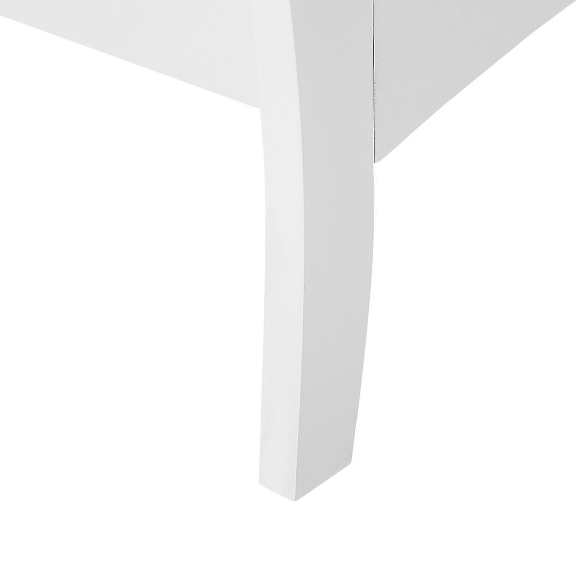 KOMMODE 6 Schubladen Metallgriffe weiß Winchester - Weiß, Holzwerkstoff (130/75/40cm) - Beliani