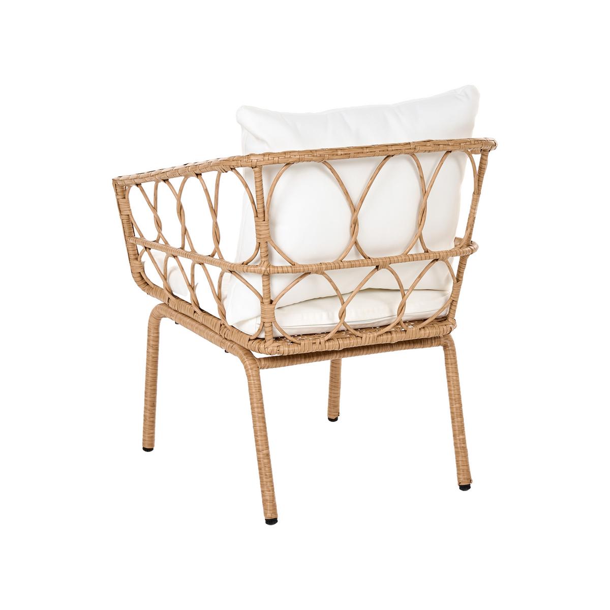 BISTRO-SET Polyrattan Hellbraun Ferla - Hellbraun, Kunststoff - Beliani