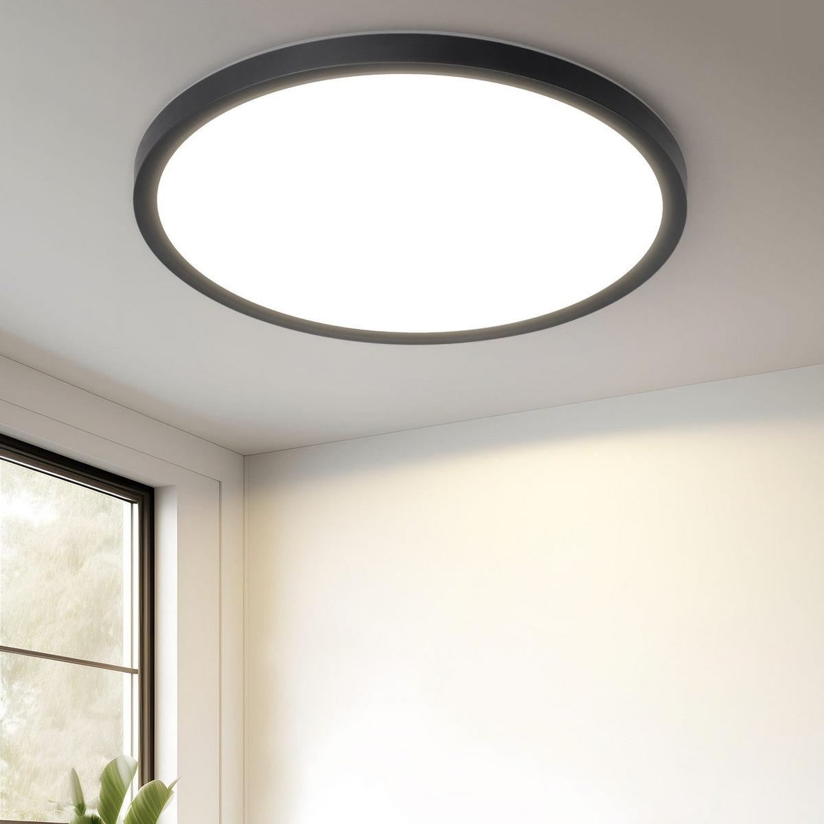 LED-DECKENLEUCHTE Maldonado 18/18/2.6 cm - Schwarz, Kunststoff (18/18/2.6cm) - Nettlife