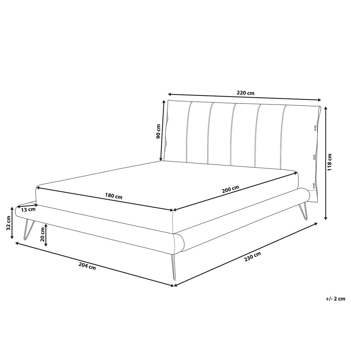 BETT 180/200cm Creme Betin - Creme, Textil (180/200cm) - Beliani