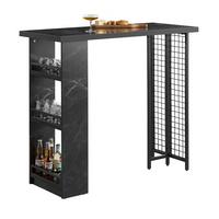 BARTISCH Schwarz - Schwarz, Holzwerkstoff/Metall (50/120/105cm) - SoBuy
