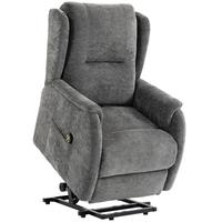 RELAXSESSEL Polyester Dunkelgrau - Dunkelgrau/Schwarz, Holz/Textil (76/103/89cm) - HOMCOM