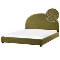 WASSERBETT Bouclé 160/200 cm Olivgrün Vaucluse - Grün, Textil (160/200cm) - Beliani