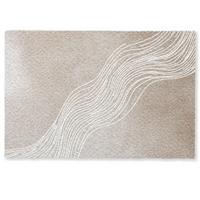 FUSSMATTE Wellenlinien - Fließend - Sandfarben Fußabtreter 90x60 cm - Beige, Kunststoff (90/0.4cm) - MuchoWow