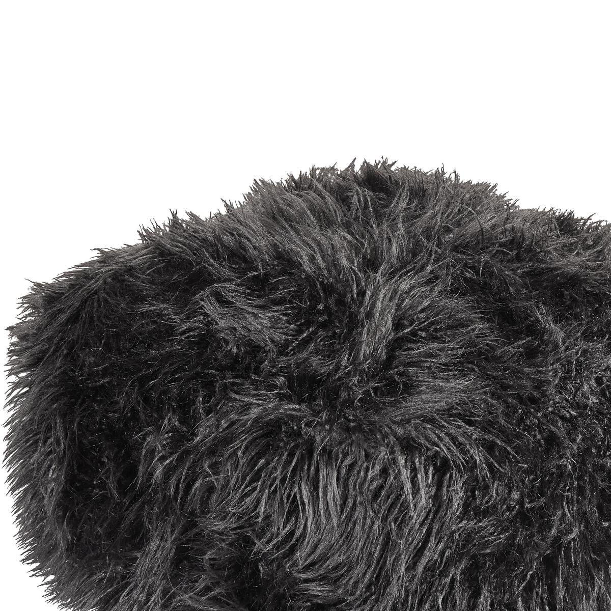 POUF Schwarz Mukki - Schwarz, Kunststoff (50/30/50cm) - Beliani