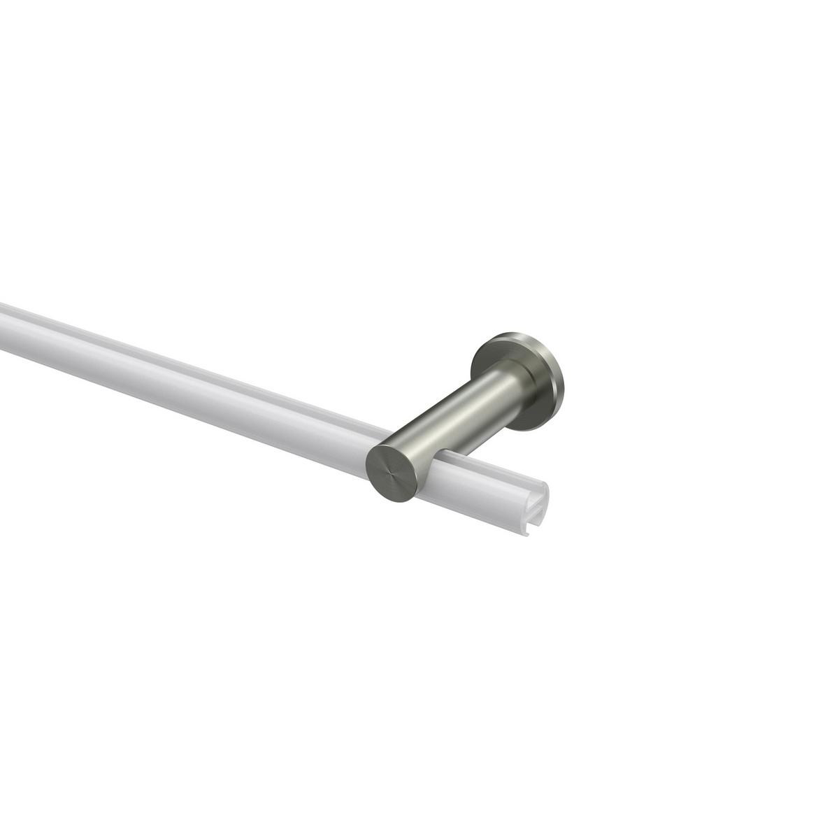 TRÄGER FÜR GARDINENSTANGEN 20 mm Ø, Platon 1-läufig, Edelstahl-Optik - Edelstahlfarben, Metall (9/4/4cm) - INTERDECO