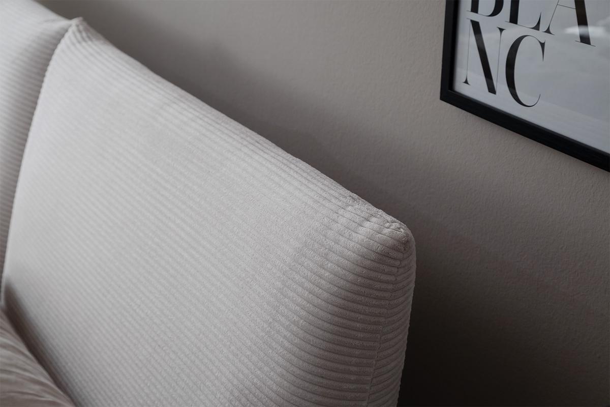 POLSTERBETT HENRY Cremeweiß Cord - Creme/Weiß, Textil (140/200cm) - KAWOLA