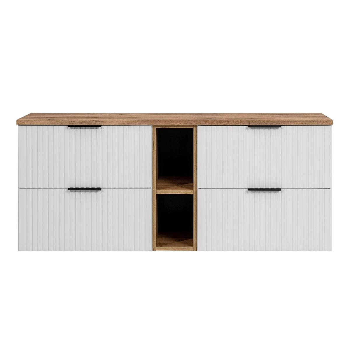 WASCHTISCHUNTERSCHRANK 140.8cm Adriel Weiß - Weiß, Holzwerkstoff (140.8/59/46cm) - Petits-meubles