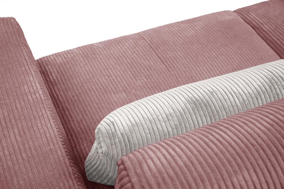 SOFA OLI 3-Sitzer, altrosa - Altrosa, Holz/Textil (208/91/108cm) - Wozimo