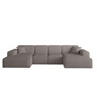 WOHNLANDSCHAFT Celes Premium Xs Scala - Taupe, Holzwerkstoff/Textil (342/73/165cm) - Fun Möbel