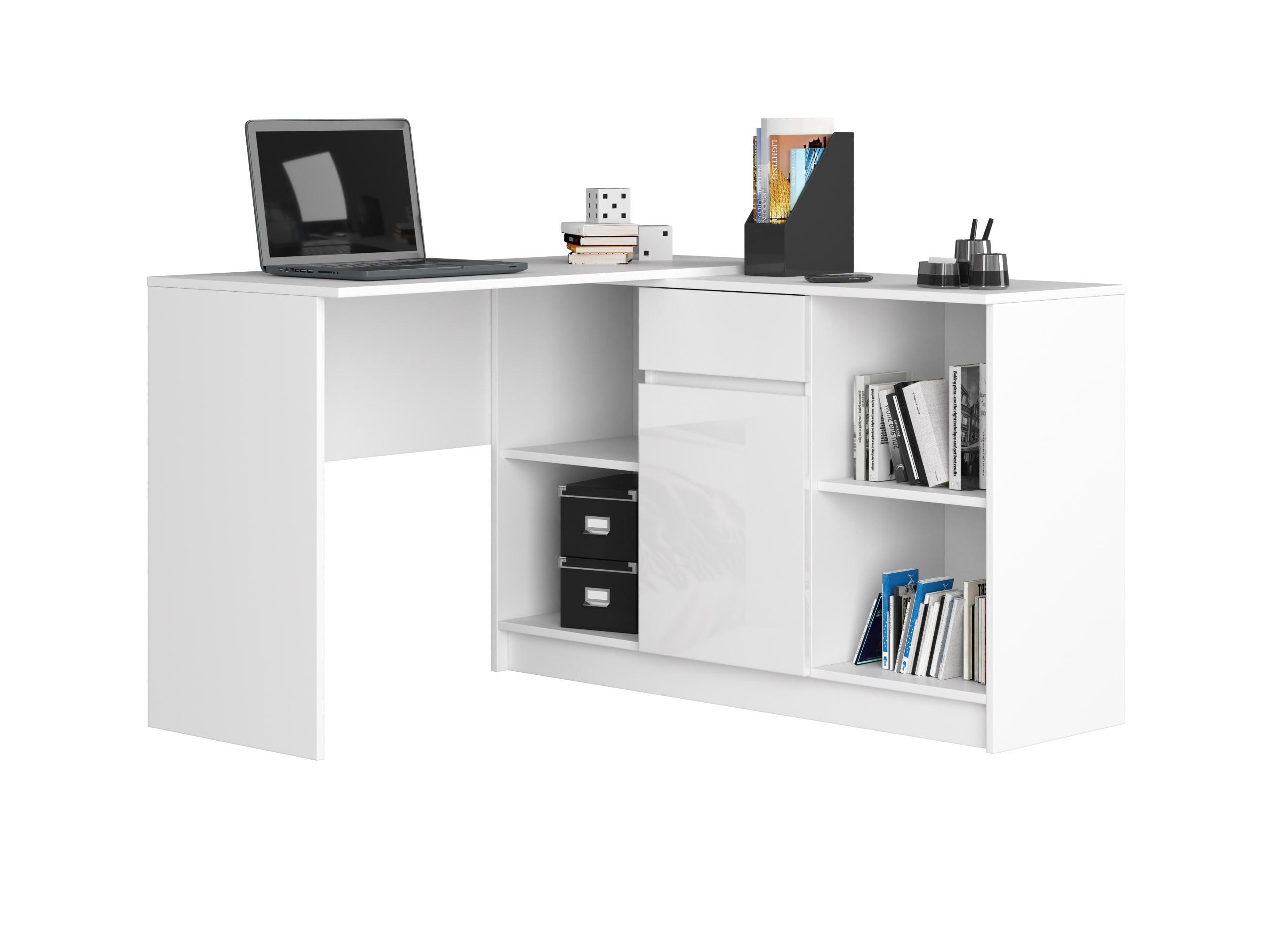 SCHREIBTISCH Weiß, Weiß Glanz 79/120/126 - Weiß Hochglanz/Weiß, Holzwerkstoff (94/62/79cm) - RAUMHIRSCH FURNITURE
