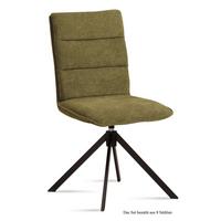ESSZIMMERSTUHL drehbar (8er-Set) Dekava 47x92x60 Schwarz/Olivgrün - Schwarz/Olivgrün, Kunststoff (60/92/47cm) - 58aufmkessel