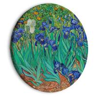 RUNDES BILD Blau 40/40 cm - Blau/Grün, Textil (40/40cm) - KUNSTLOFT