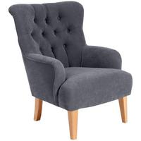 SESSEL Kaiya Bezug Veloursstoff Buche natur / anthrazit - Grau, Kunststoff (71/97/82cm) - 58aufmkessel