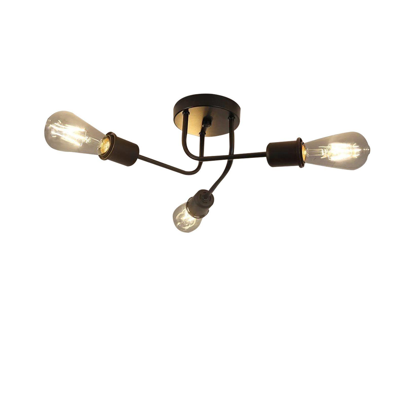 DECKENLEUCHTE Ophiryn 40/24/18 cm - Schwarz, Metall (40/24/18cm) - ZMH