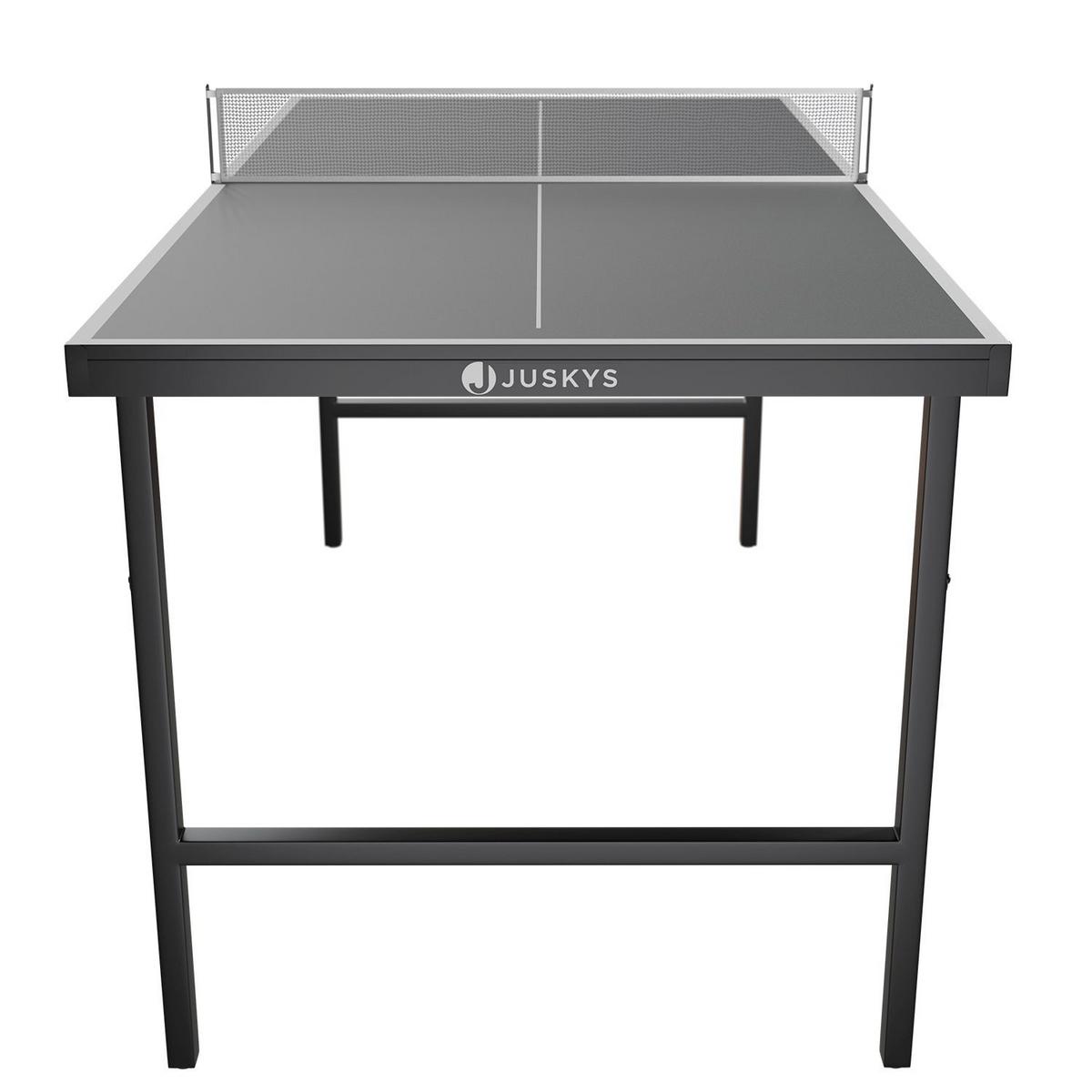 TISCHTENNISPLATTE Flexi platzsparend klappbar - Schwarz, Holz (71/83/71cm) - Juskys