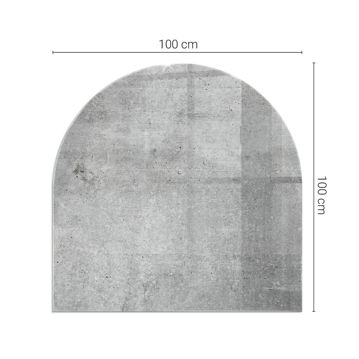 GLASPLATTE für Kamin 100x100 cm - Grau, Glas (100/100/0.4cm) - TULUP