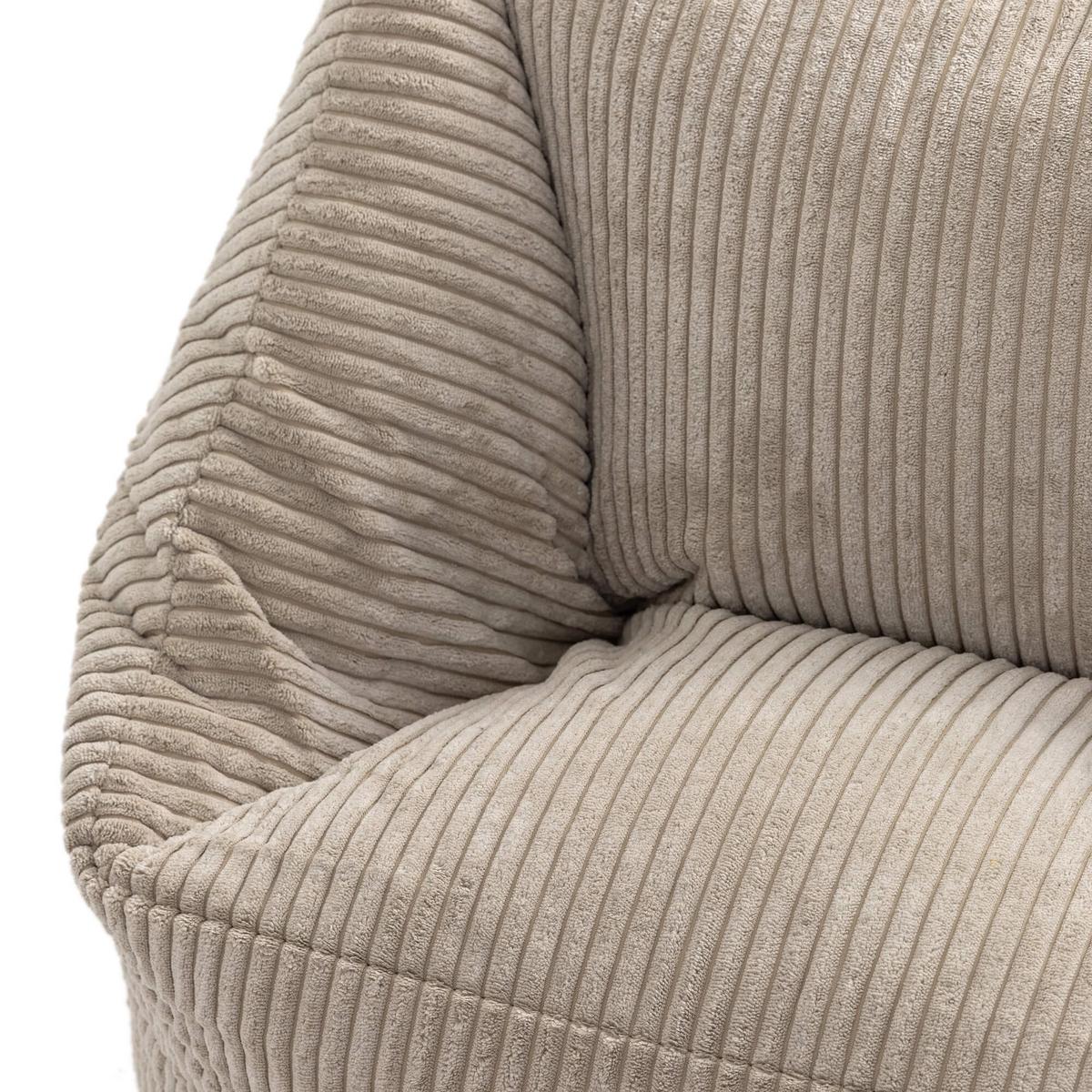 SITZSACK Flauschig für Kinder - Beige, Textil (55/44/55cm) - icon