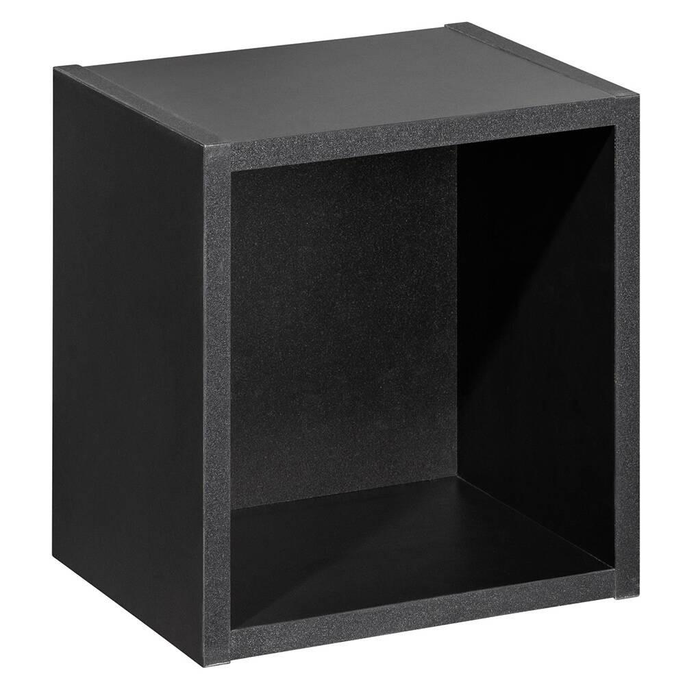 BADEZIMMERREGAL Skelbolu - Schwarz, Holzwerkstoff (27/25/21cm) - [en.casa]
