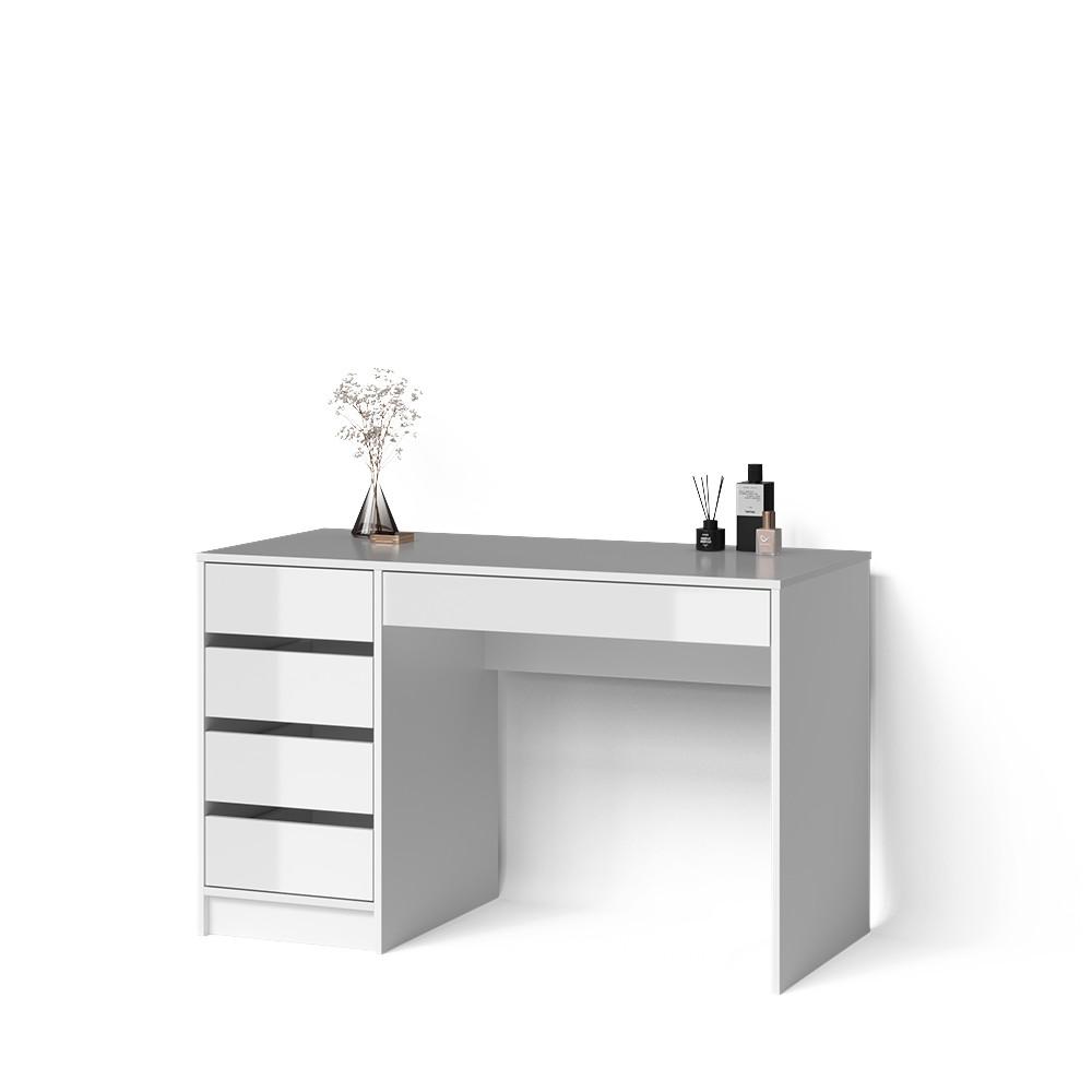 SCHMINKTISCH Imola Weiß Hochglanz 120 x 75 cm - Weiß Hochglanz, Holzwerkstoff (55/120/75cm) - Livinity®