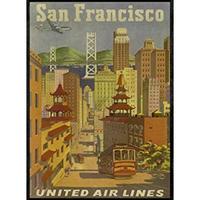 POSTER Amerika San Francisco City A3 Rahmenlos - Klar, Papier (29.7/5/42cm) - Nacnic
