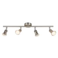 DECKENSTRAHLER 4-flammig Levin 54/15/3.2cm - Silberfarben, Metall (54/15/3.2cm) - Nettlife