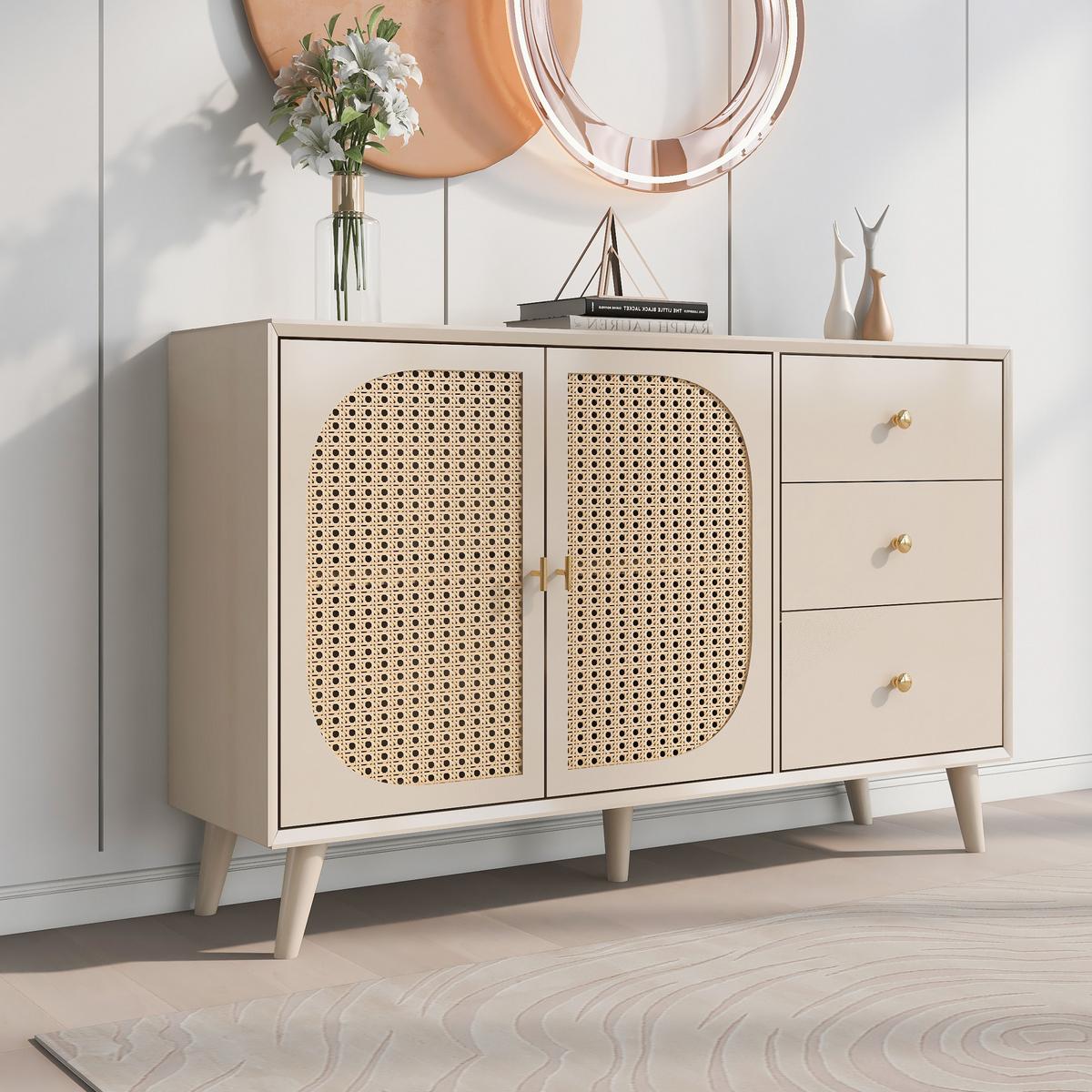 SIDEBOARD Cremeweiß 120/40/82,5 cm - Creme, Holzwerkstoff (40/83/120cm) - Urban Meuble