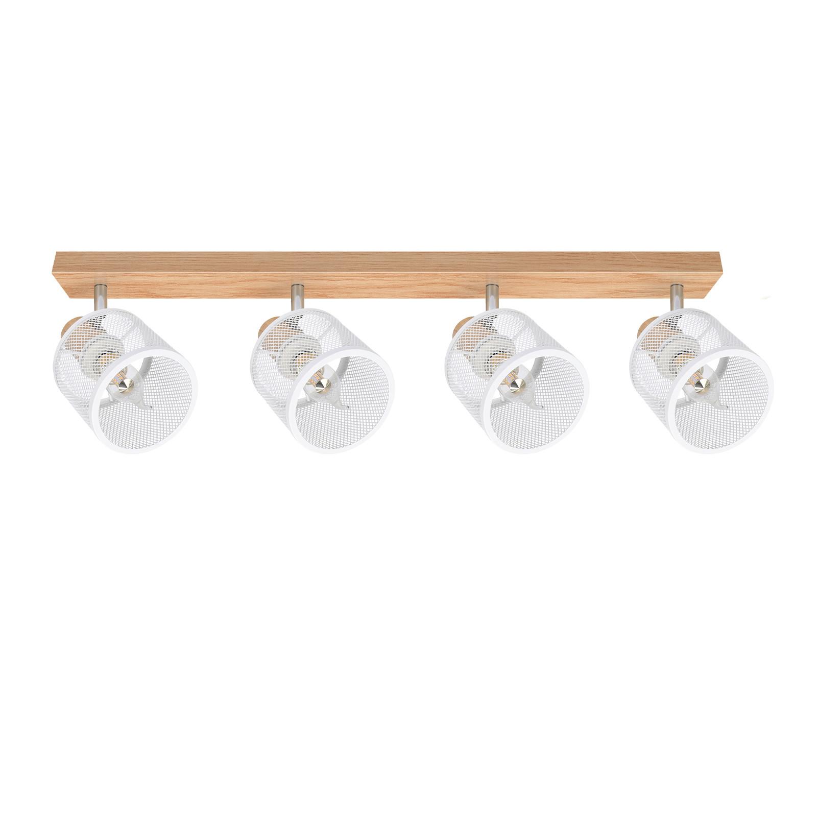 DECKENSTRAHLER Gisela 4-flammig 60/10/14 cm - Weiß, Metall (60/10/14cm) - Nettlife