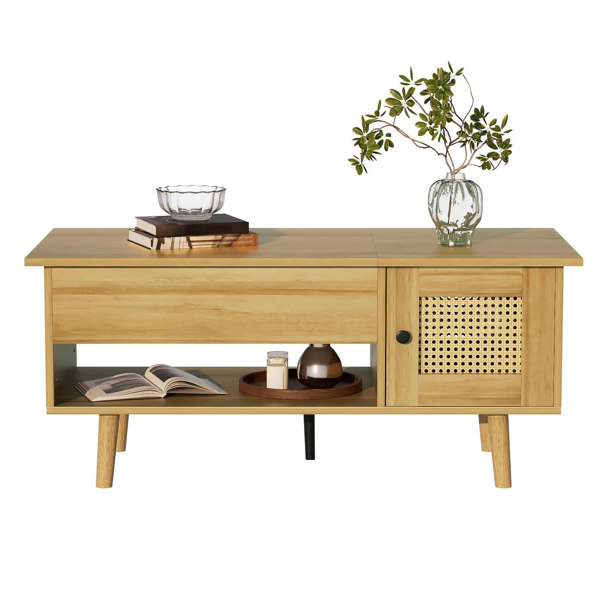 COUCHTISCH Brown 109.98/59.49/15.98 cm - Braun, Holz (110/60/16cm) - Urban Meuble