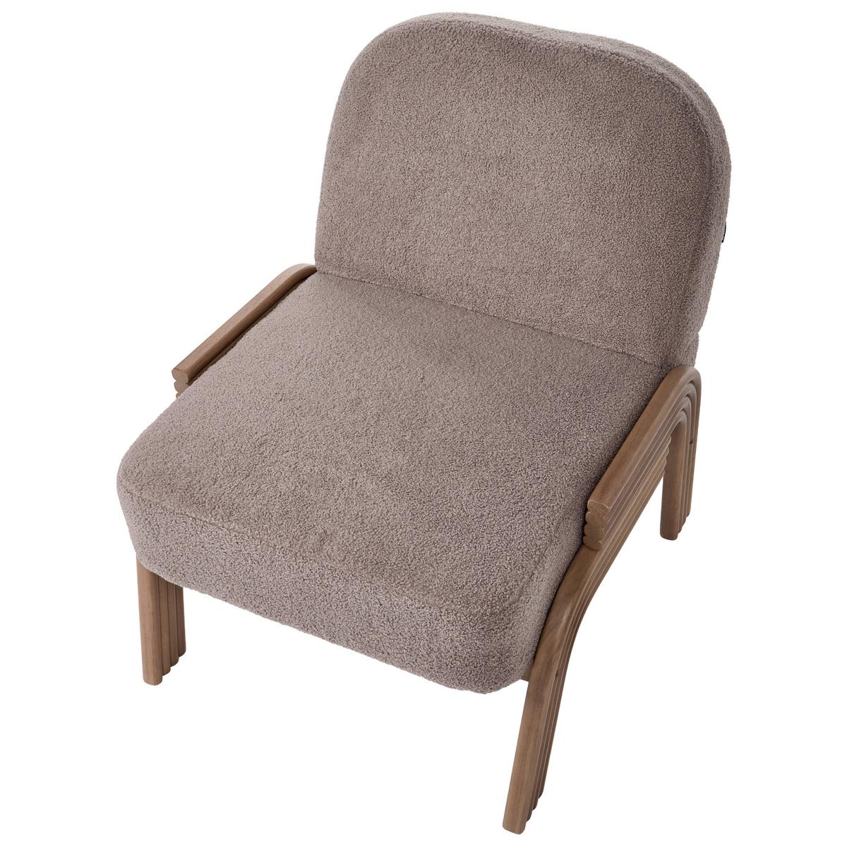 SESSEL Bouclé Taupe Orten - Taupe/Beige, Textil (65/78/79cm) - Beliani