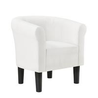 SESSEL Jelgava Kunstleder Weiß - Weiß, Textil (70/70/58cm) - [en.casa]