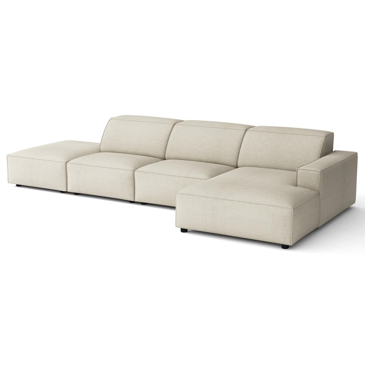 ECKSOFA Sellmo 344 cm - Creme/Schwarz, Kunststoff/Textil (350/166cm) - Selsey