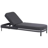 SONNENLIEGE Graphitgrau Nettuno - Graphitfarben, Textil (65/33/194cm)