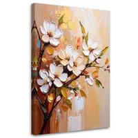 LEINWANDBILD Blumen 30x45cm - Beige, Textil (30/45cm) - Feeby