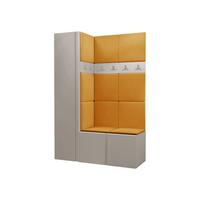 GARDEROBEN-SET Orion IX - Kaschmir/Orange, Holzwerkstoff/Kunststoff (124/186/46cm) - MIRJAN24