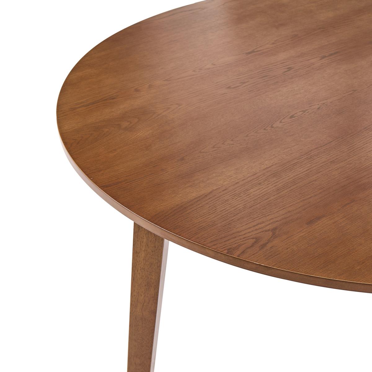 ESSTISCH Dunkle Eiche 140/140 cm Huntley - Dunkelbraun, Holzwerkstoff (140/140/75cm) - Beliani