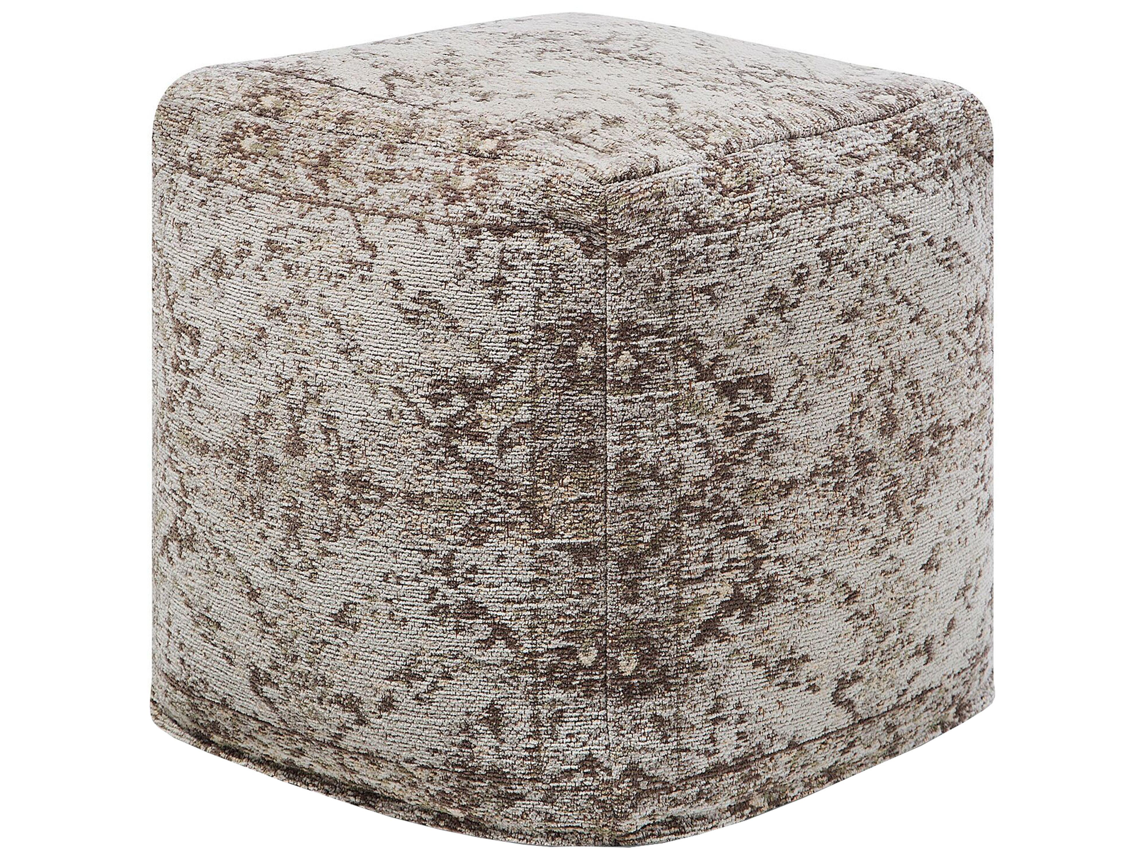 POUF Meerut 42/42/42 cm - Braun, Naturmaterialien/Textil (42/42/42cm) - Beliani