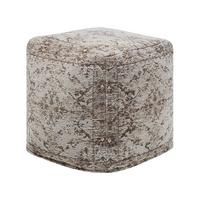 POUF Meerut 42/42/42 cm - Braun, Naturmaterialien/Textil (42/42/42cm) - Beliani