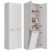 BADEZIMMERSCHRANK Weiß, Hochglanz Weiß 60/174/30 - Weiß, Holzwerkstoff (60/174/30cm) - RAUMHIRSCH FURNITURE