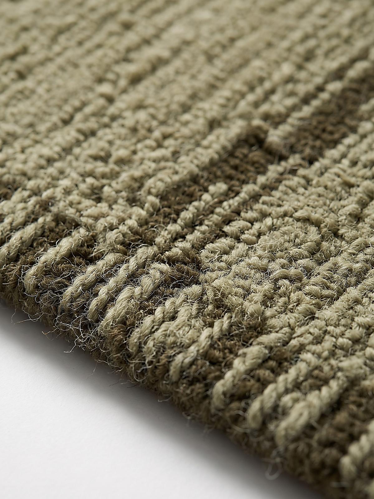 WOLLTEPPICH handgetuftet GANNEL, Blockdesign, Salbeigrün, 140 x 200 cm - Grün, Textil (140/200cm) - KADIMA DESIGN