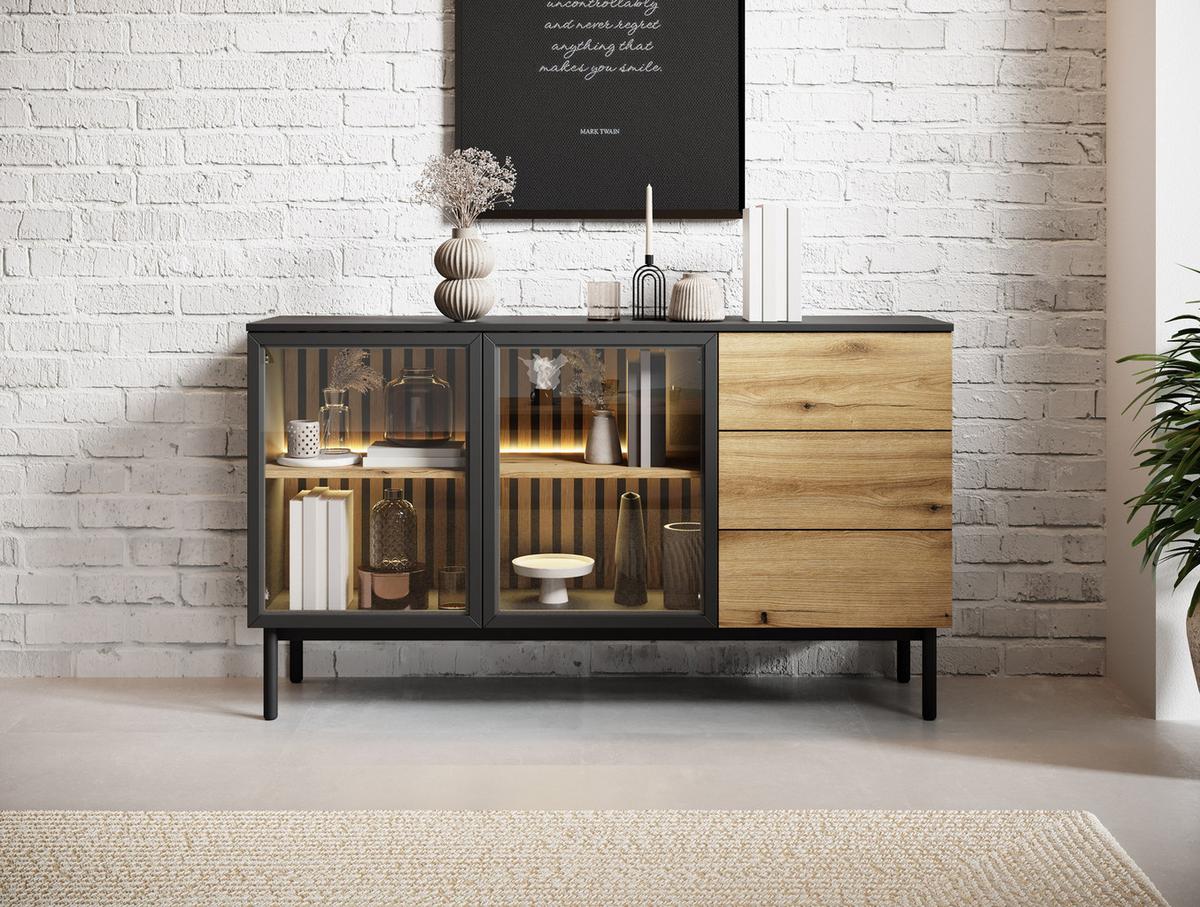 SIDEBOARD Holmric in Evoke Eiche 150/85/39 cm - Eichefarben, Holz/Holzwerkstoff (149.9/84.8/39.4cm) - WFL GROUP