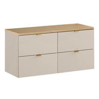WASCHTISCHUNTERSCHRANK 120.6cm Azel Kaschmir - Beige, Holzwerkstoff (120.6/52/46cm) - Petits-meubles
