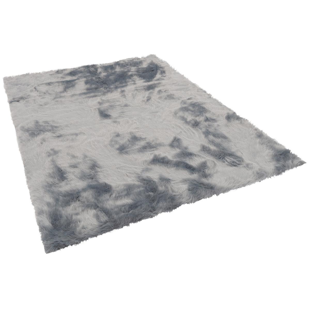 LUXUS SUPER SOFT FELLTEPPICH ASPEN MELIERT - Grau, Textil (70/140cm) - Pergamon
