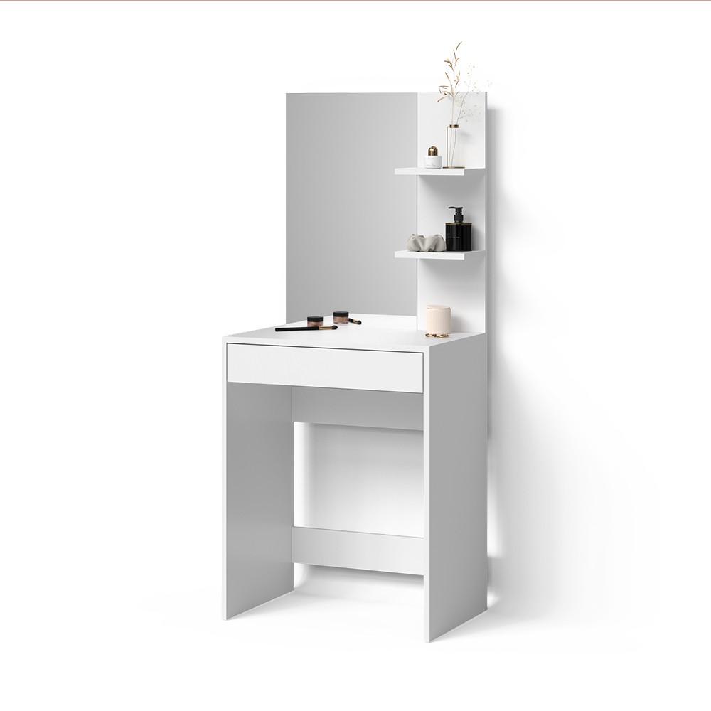 SCHMINKTISCH Nola Weiß 60 cm - Weiß, Holzwerkstoff (60/140/40cm) - Livinity®