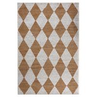 JUTETEPPICH BAIN, mit Rautenmuster, Beige, 120 x 170 cm - Beige, Textil (170/120cm) - KADIMA DESIGN