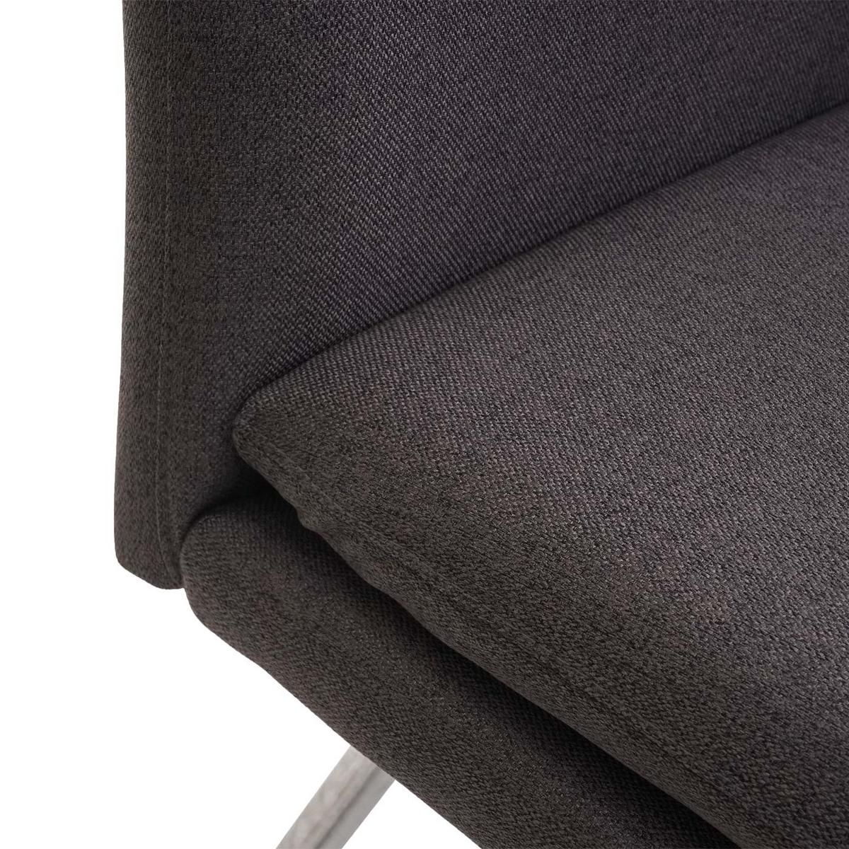SITZBANK Dunkelbraun, Silber - Graubraun/Dunkelbraun, Textil (160/90/59cm) - MCW