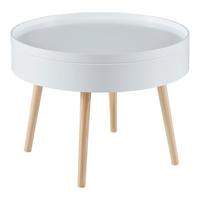 COUCHTISCH Bongard 60/60/45 - Weiß/Braun, Holz/Holzwerkstoff (60/60/45cm) - [en.casa]